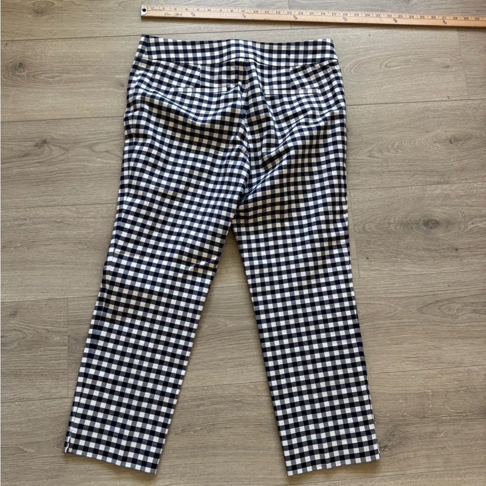 Ann Taylor Navy‎ and White Gingham Cropped Pants - Picture 4 of 9